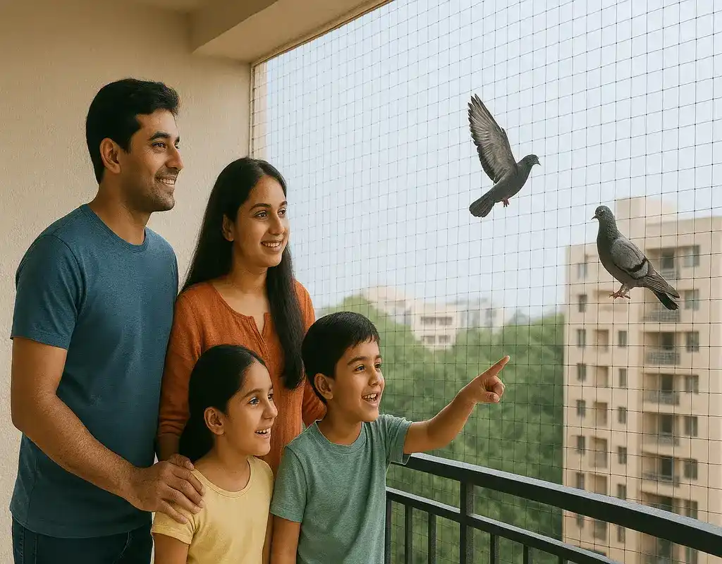 The Best Quality Pigeon Net for Balcony in Hyderabad Sindhu Home Safety